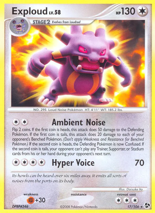 Exploud, Pokémon card