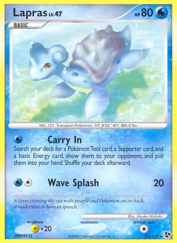 Lapras, Pokémon card