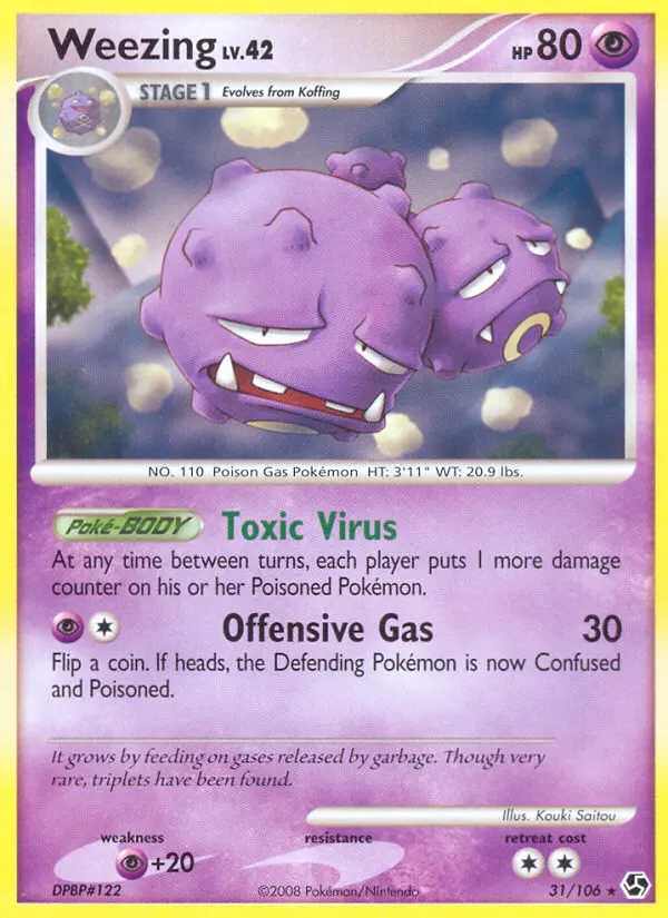 Weezing, Pokémon card