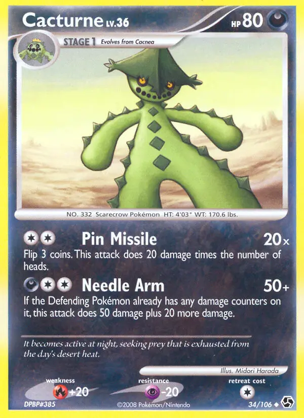 Cacturne, Pokémon card