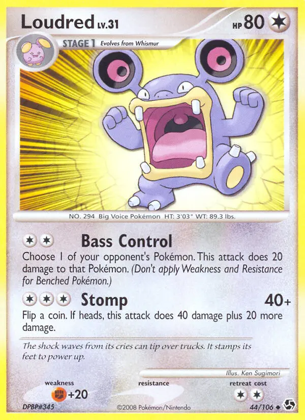 Loudred, Pokémon card