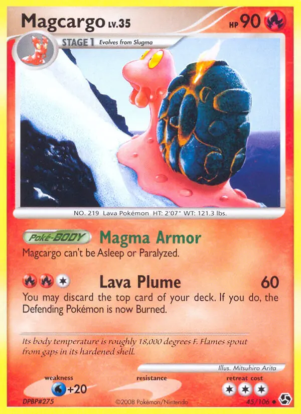 Magcargo, Pokémon card