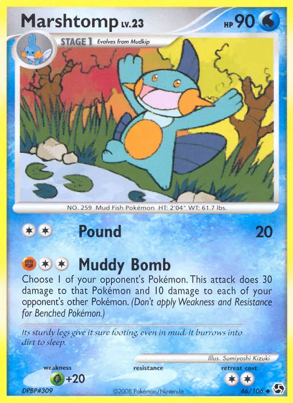 Marshtomp, Pokémon card