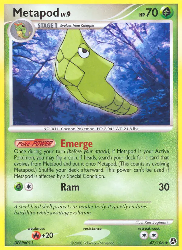Metapod, Pokémon card