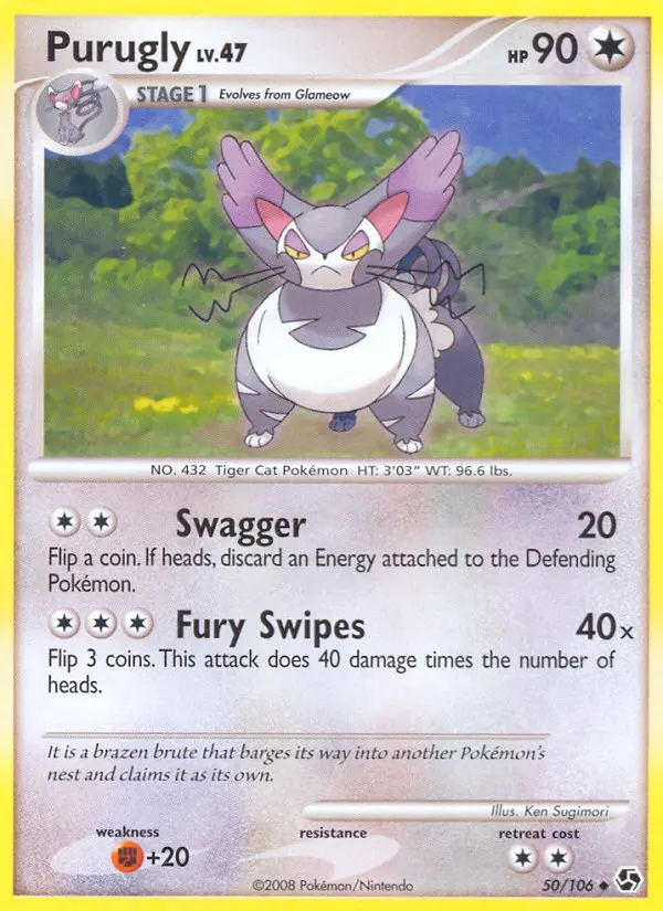 Purugly, Pokémon card