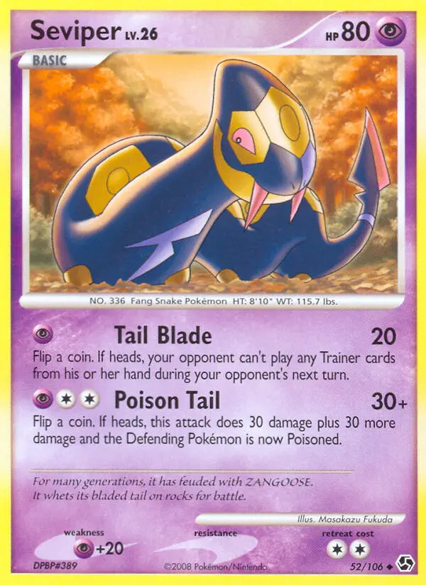Seviper, Pokémon card