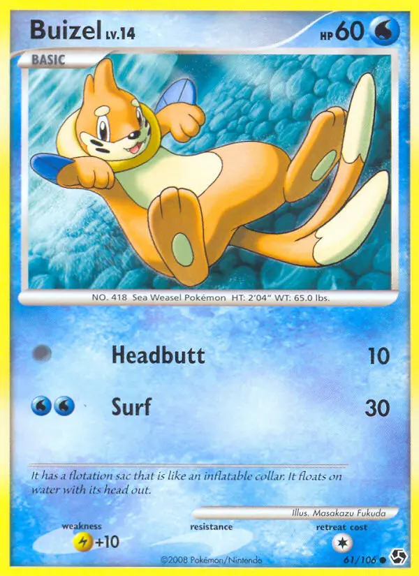 Buizel, Pokémon card