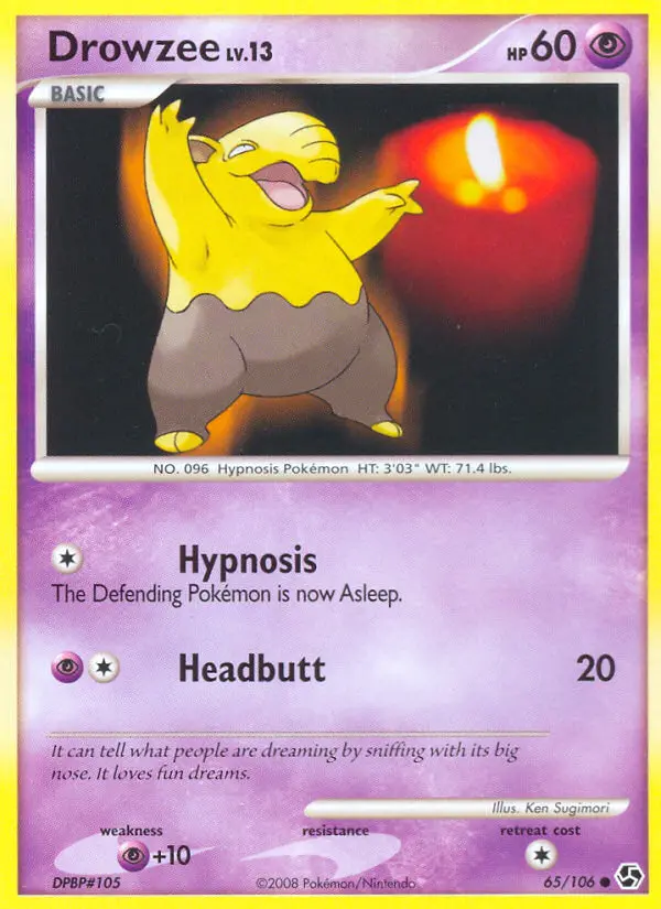 Drowzee, Pokémon card