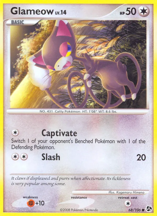 Glameow, Pokémon card