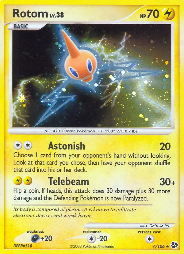 Rotom, Pokémon card