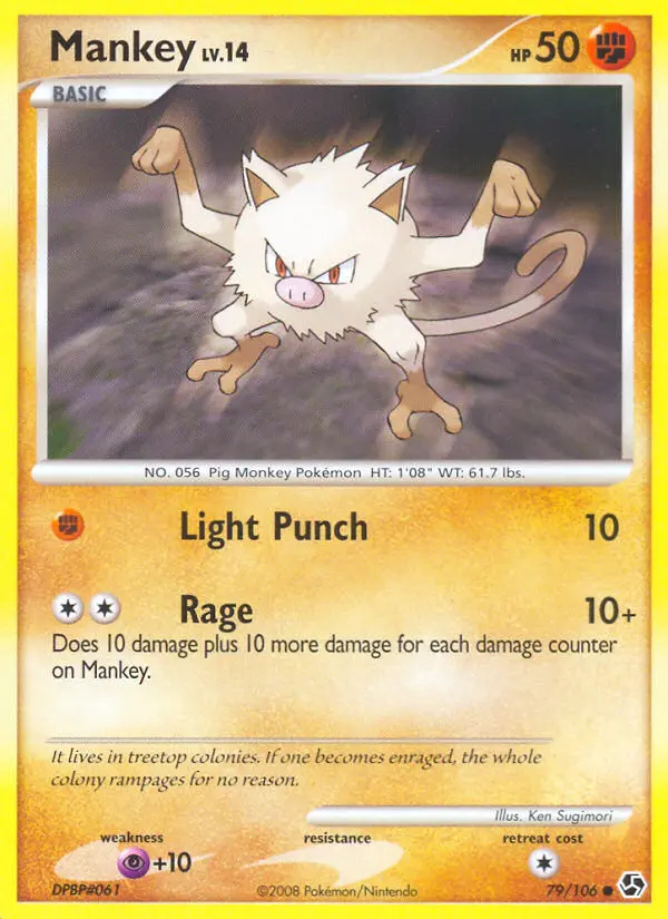 Mankey, Pokémon card