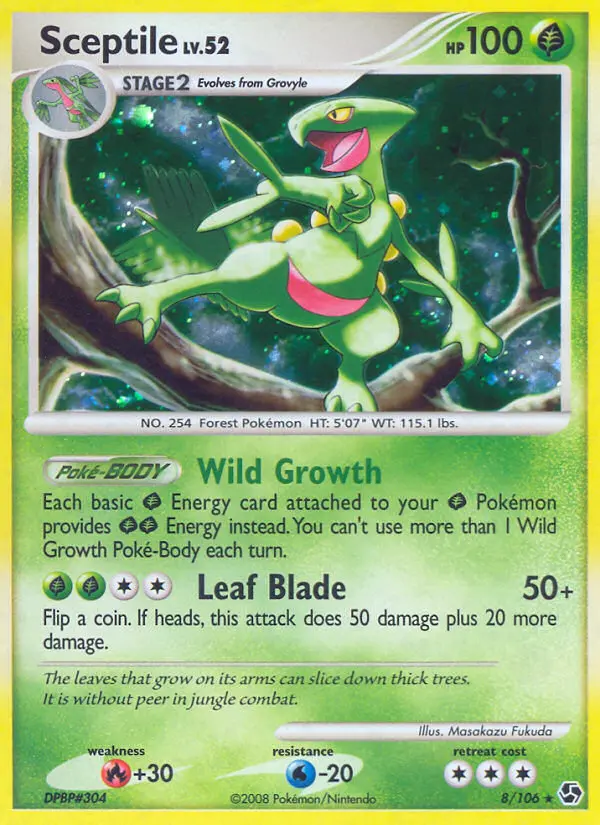 Sceptile, Pokémon card