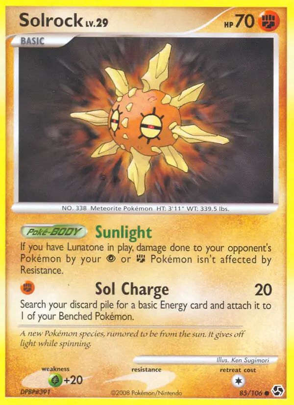 Solrock, Pokémon card