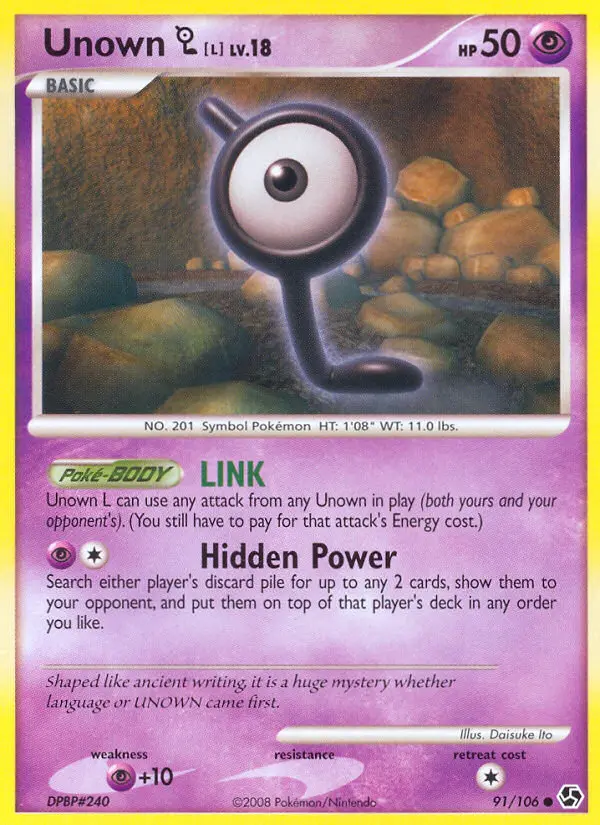 Unown L, Pokémon card