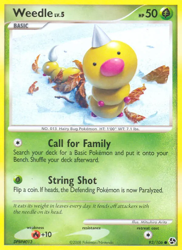 Weedle, Pokémon card
