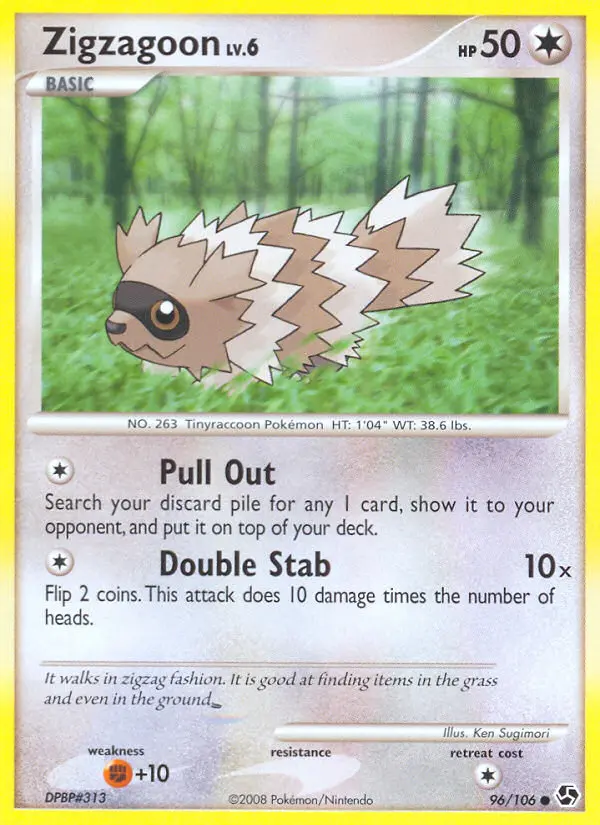 Zigzagoon, Pokémon card
