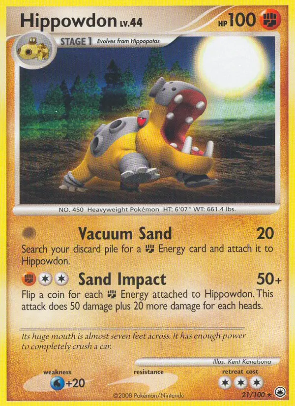 Hippowdon, Pokémon card