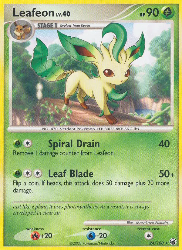 Leafeon, Pokémon card