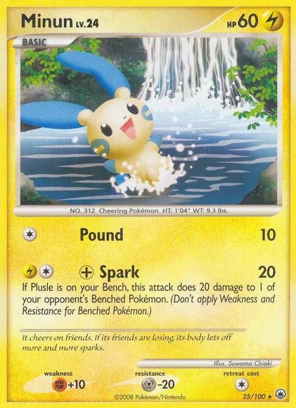 Minun, Pokémon card