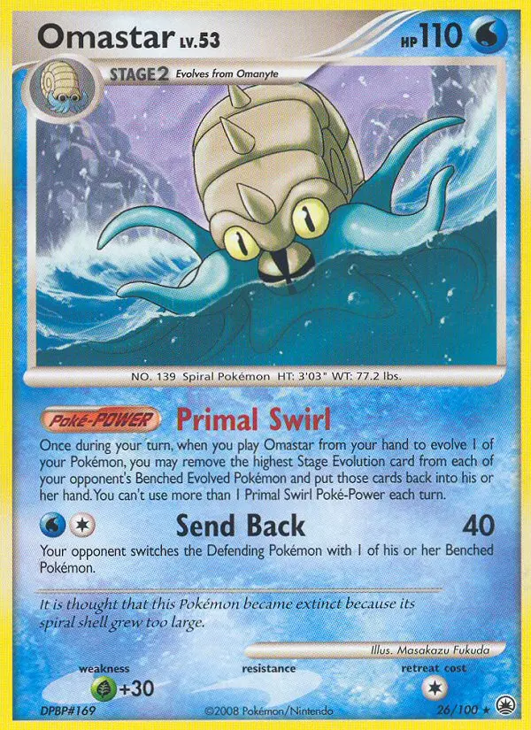 Omastar, Pokémon card