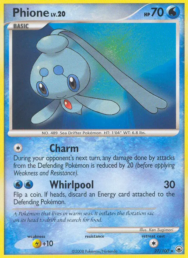 Phione, Pokémon card