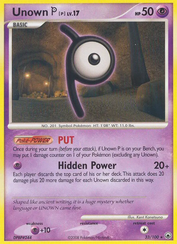 Unown P, Pokémon card