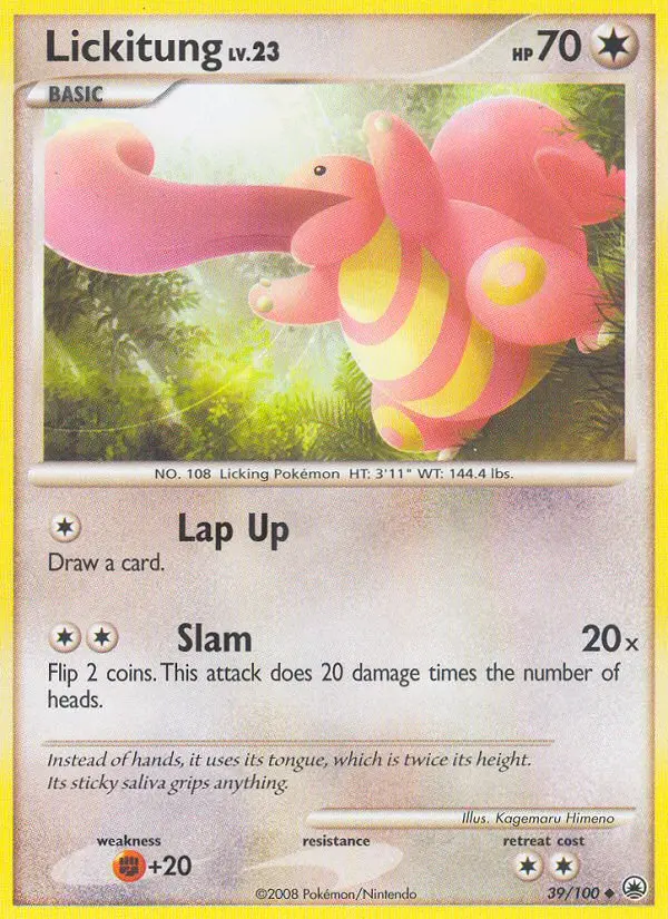 Lickitung, Pokémon card