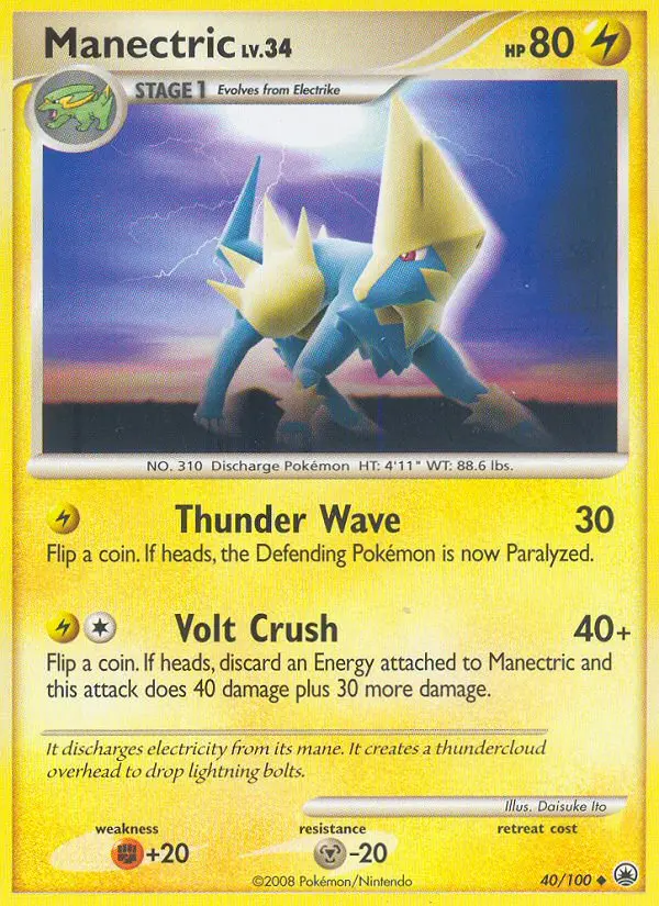 Manectric, Pokémon card
