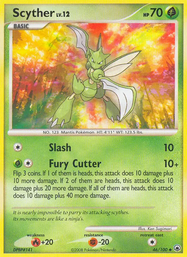Scyther, Pokémon card