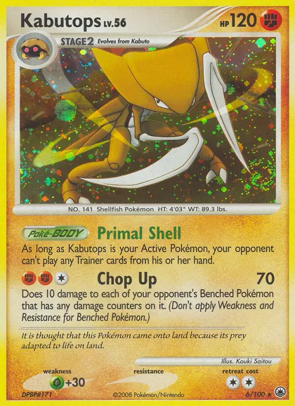 Kabutops, Pokémon card