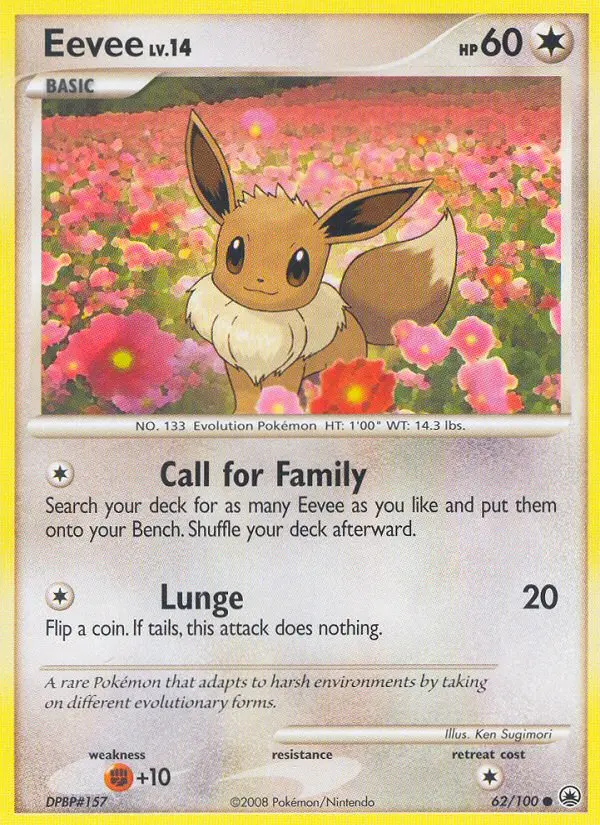 Eevee, Pokémon card