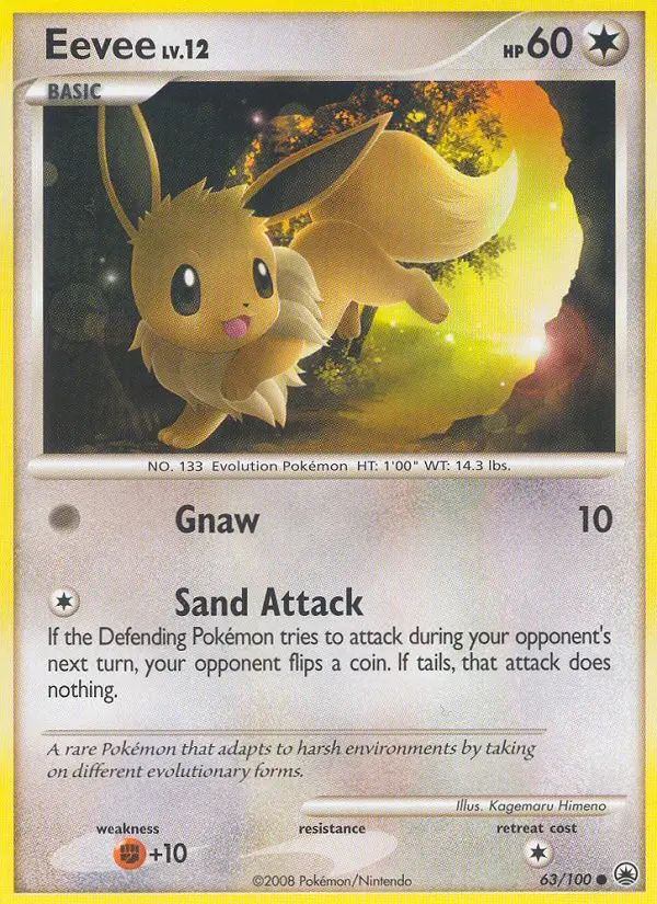 Eevee, Pokémon card