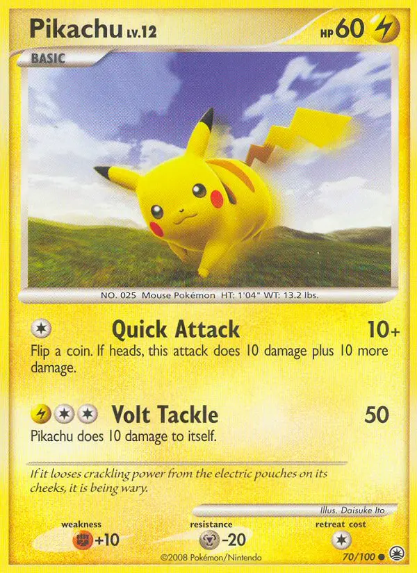 Pikachu, Pokémon card