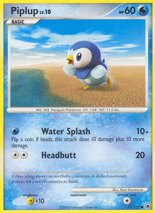 Piplup, Pokémon card