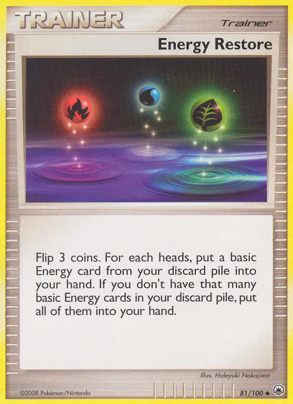 Energy Restore, Pokémon card