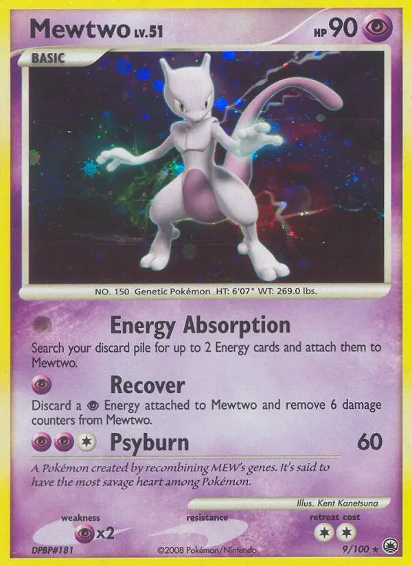 Mewtwo, Pokémon card