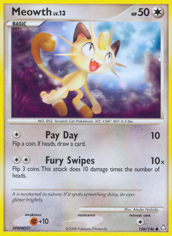 Meowth, Pokémon card