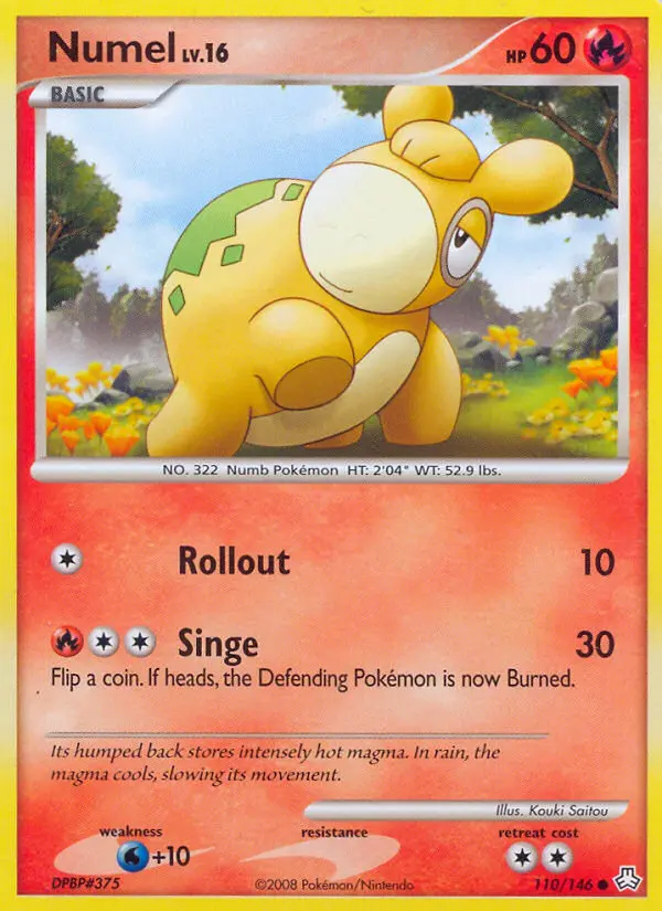 Numel, Pokémon card