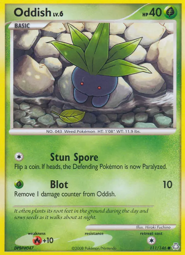 Oddish, Pokémon card