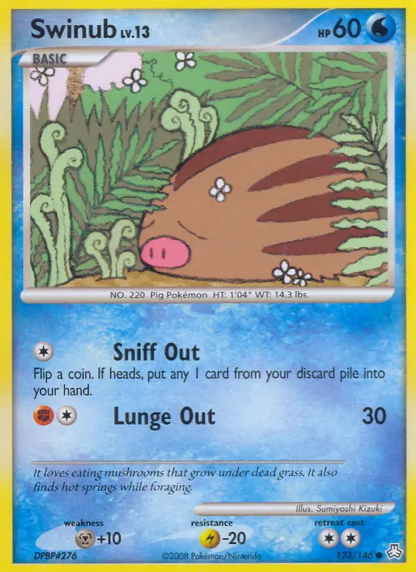 Swinub, Pokémon card