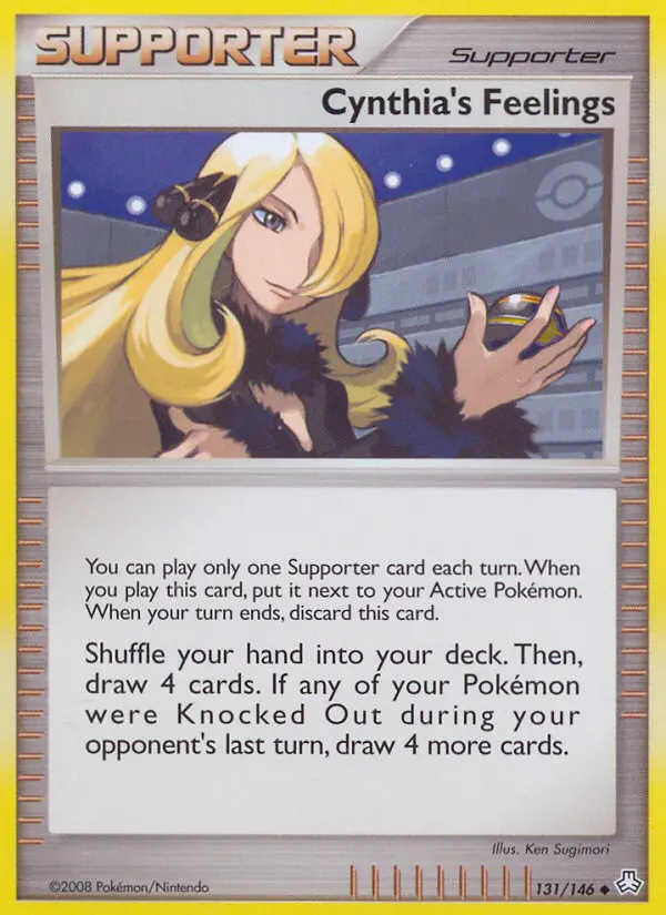 Cynthia's Feelings, Pokémon card