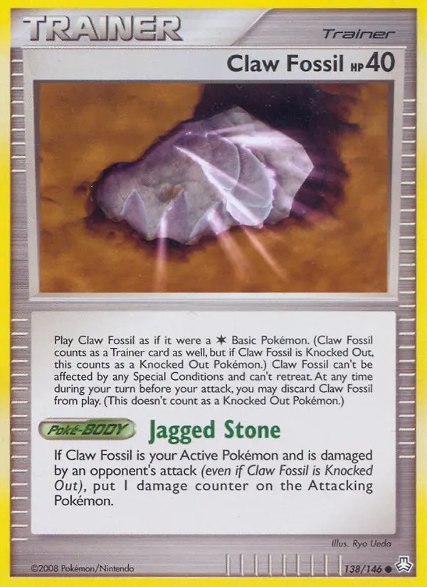 Claw Fossil, Pokémon card