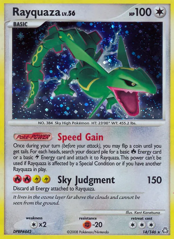 Rayquaza, Pokémon card