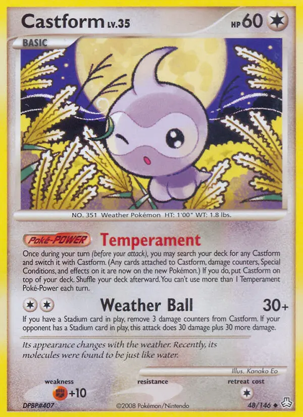 Castform, Pokémon card