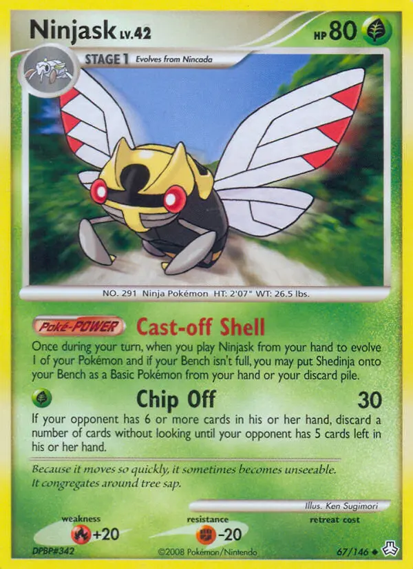 Ninjask, Pokémon card