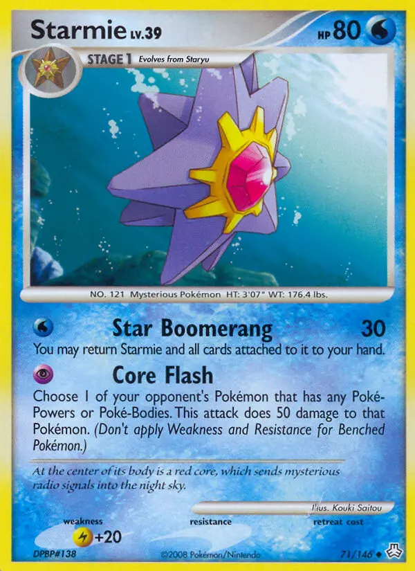 Starmie, Pokémon card