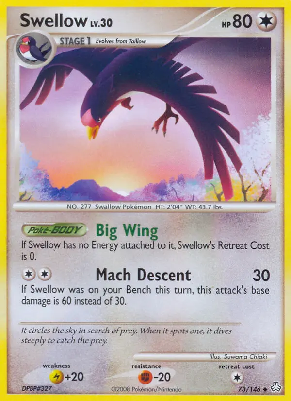 Swellow, Pokémon card