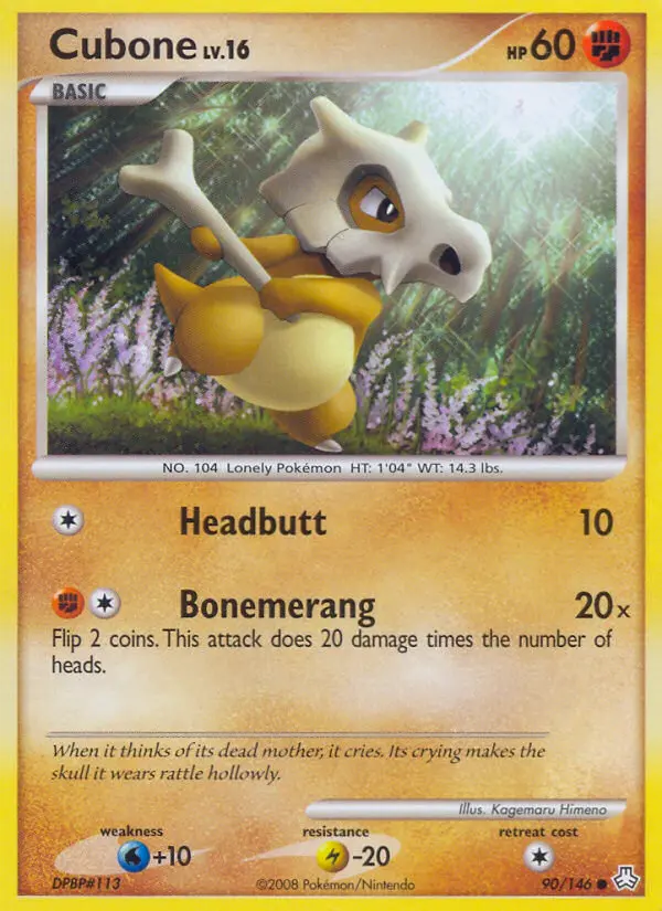 Cubone, Pokémon card