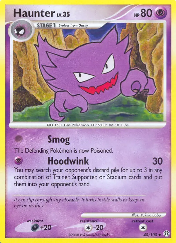 Haunter, Pokémon card