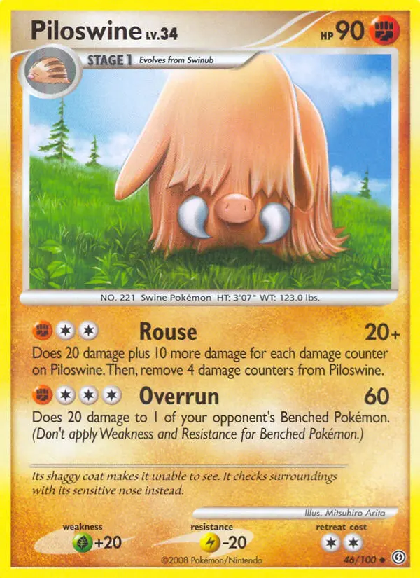 Piloswine, Pokémon card